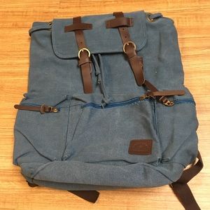 Vintage Style Canvas Drawstring Backpack